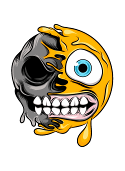 MELTING EMOJI SKULLS